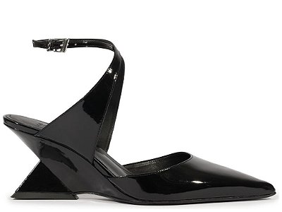 SCARPIN SCHUTZ SLINGBACK VERNIZ PRETO