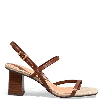SANDÁLIA SANTA LOLLA NAPA SOFT BICO QUADRADO MARROM