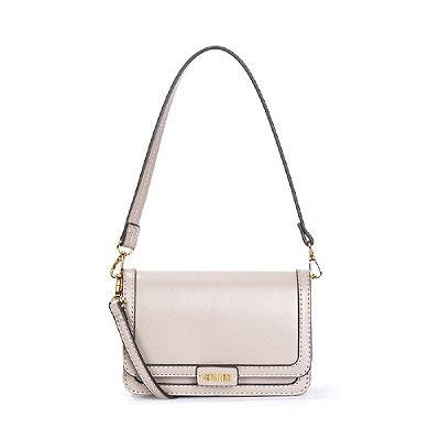 BOLSA SANTA LOLLA  PEQUENA SOFT CINZA ALÇA DUPLA