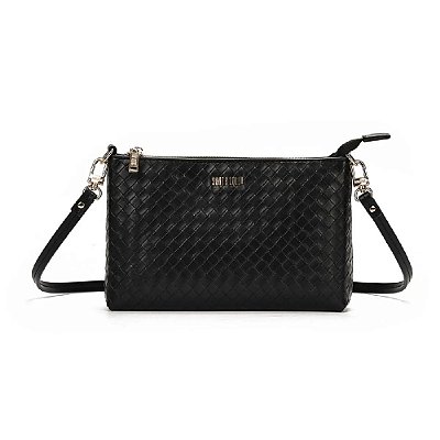 CLUTCH SANTA LOLLA SOFT PRETA ALÇA TRANSVERSAL