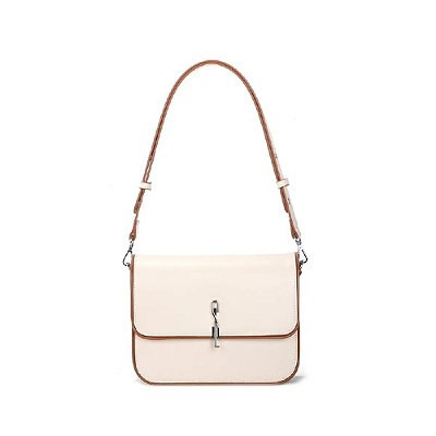 BOLSA BAGUETE SANTA LOLLA SOFT BRANCA ALÇA DE OMBRO