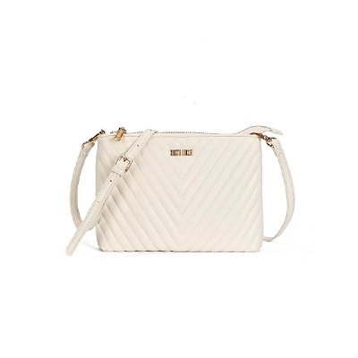 BOLSA SANTA LOLLA PEQUENA MATELASSÊ SOFT MARFIM TRANSVERSAL