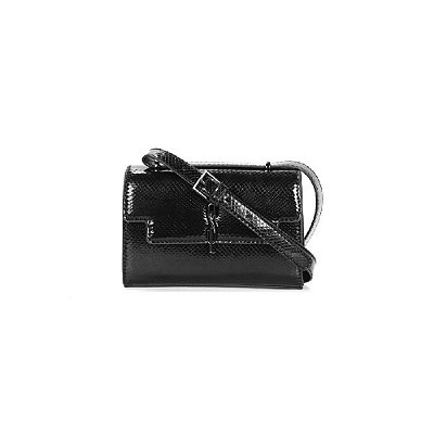 BOLSA SANTA LOLLA METALIZADA PRETA TRANSVERSAL