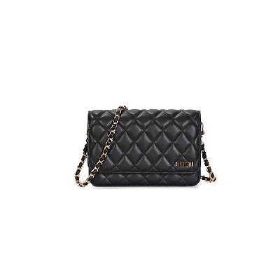 BOLSA SANTA LOLLA SOFT MATELASSÊ PRETA TRANSVERSAL