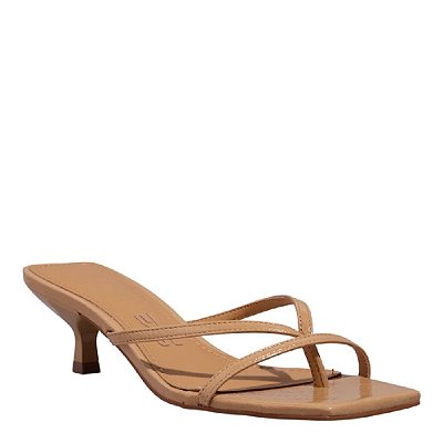 MULE SANTA LOLLA VERNIZ SALTO BAIXO MARROM