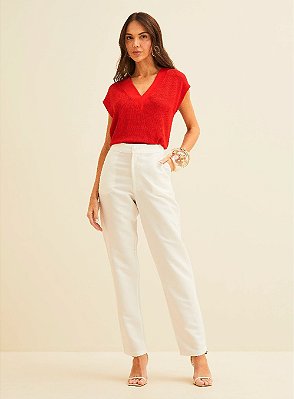 BLUSA FORUM VERMELHO SPARKLY