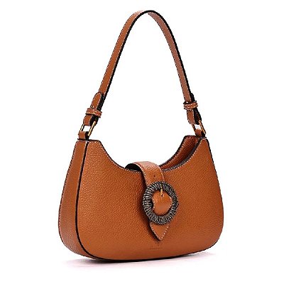 BOLSA BAGUETE SANTA LOLLA FLOATER CARAMELO ALÇA DE OMBRO