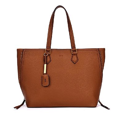 BOLSA SHOPPER SANTA LOLLA GRANDE FLOATER MARROM ZÍPER