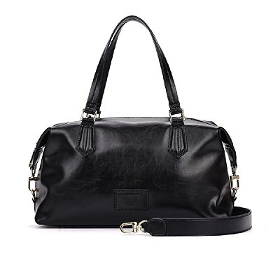 BOLSA MALA SANTA LOLLA RUSTICA ALÇA DUPLA TRANSVERSAL PRETO