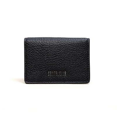 PORTA CARTÃO SANTA LOLLA FLOATER TEXTURIZADO PRETO