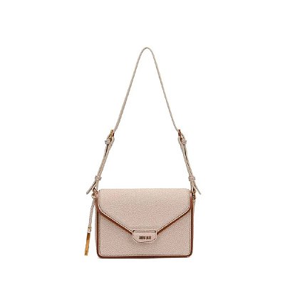 BOLSA SANTA LOLLA TIRACOLO ENVELOPE CANVAS BEGE