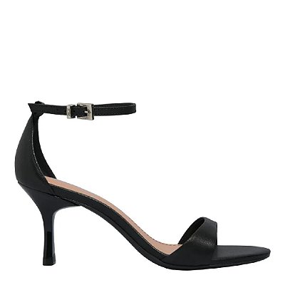 SANDÁLIA SANTA LOLLA COURO PELICA PRETO SALTO FINO