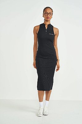 VESTIDO CANELADO COLCCI SPORT PRETO PACE