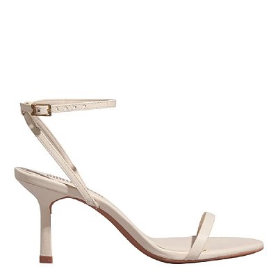 SANDÁLIA SANTA LOLLA COURO PELICA SOFT SALTO FINO OFF WHITE