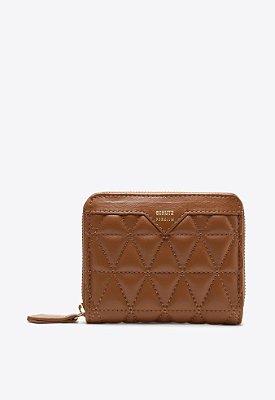 CARTEIRA SCHUTZ PEQUENA 944 MATELASSÊ COURO MARROM