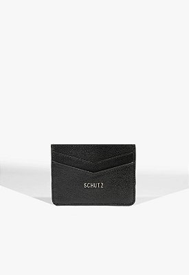 PORTA CARTÃO SCHUTZ RONIE COURO PRETO