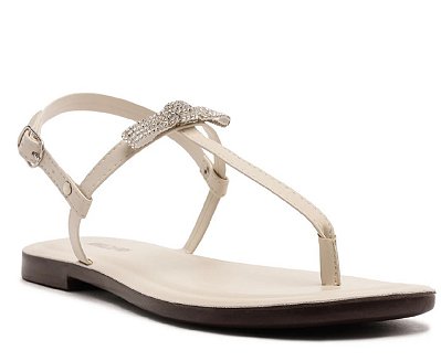 SANDÁLIA RASTEIRA SLIM LAÇO GLAM BRANCA