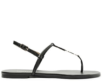 SANDÁLIA RASTEIRA ANACAPRI SLIM METAL A PRETA