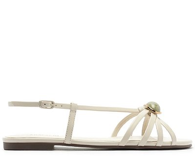 SANDÁLIA RASTEIRA FISHERMAN PEDRARIA BRANCA