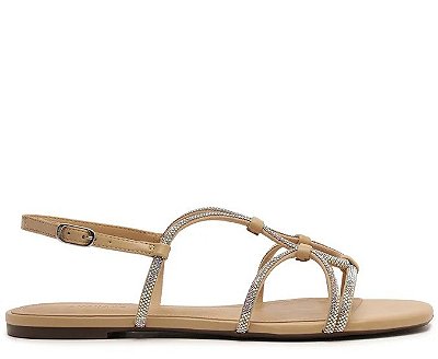 SANDÁLIA RASTEIRA ANACAPRI TIRAS GLAM BEGE