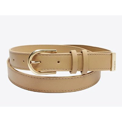 CINTO FINO FIVELA METÁLICA VALENTINA BEGE ANACAPRI