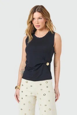 BLUSA REGATA  SLYWEAR EM MALHA CREPE