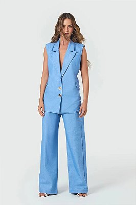 CALÇA WIDE LEG SLY WEAR HELENA DENIM