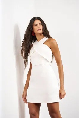 VESTIDO CURTO REGATA EM ALFAIATARIA SLYWEAR