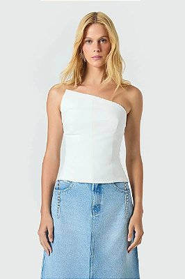 BLUSA SEM ALÇA EM ALFAIATARIA SLYWEAR