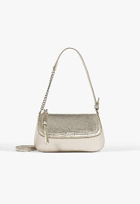 BOLSA TIRACOLO PEQUENA TINA SCHUTZ DOURADA