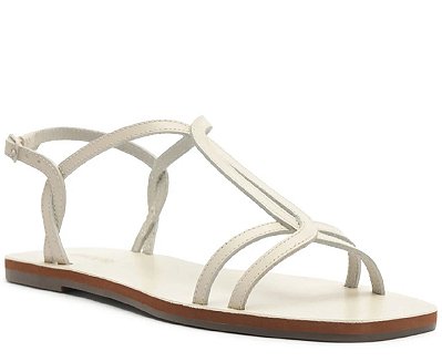 SANDÁLIA RASTEIRA ANACAPRI TIRA ENTRELAÇADA COURO BRANCA