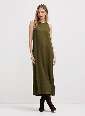 VESTIDO FORUM MIDI SOLTO COM DETALHE