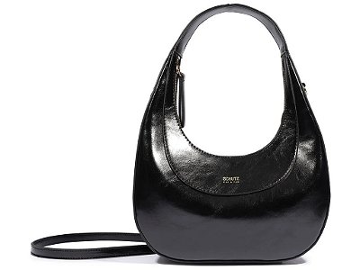 BOLSA MÉDIA HOBO COURO ZIPER ALÇA GRANDE SCHUTZ PRETO