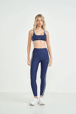 CONJUNTO TOP/CALCA COLCCI SPORT LEGGING AZUL SPEED
