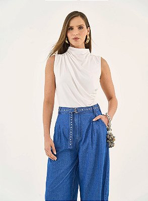 BLUSA COMFORT COLCCI COM DRAPEADO