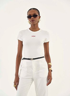 CAMISETA SLIM COM FRANZIDO COLCCI