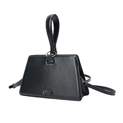 BOLSA TRAPÉZIO SANTA LOLLA SOFT ALÇA TRANSVERSAL PRETO