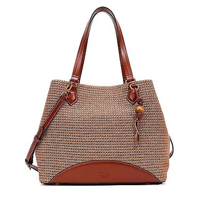 BOLSA GRANDE SANTA LOLLA TRAMADO ALÇA DE OMBRO - SAFARI