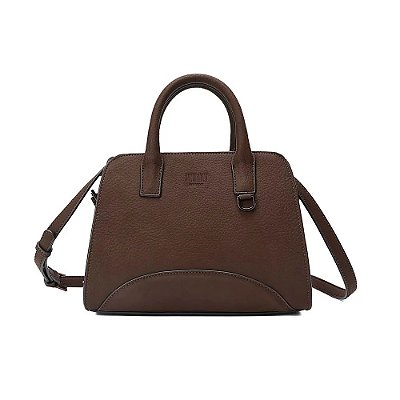 BOLSA MEDIA SANTA LOLLA NOBUCK ALÇA DUPLA - DARK COCOA