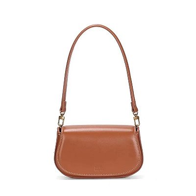 BOLSA PEQUENA SANTA LOLLA SOFT CARAMELO ALÇA DE OMBRO