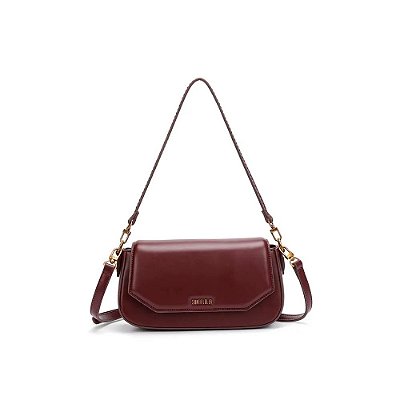 BOLSA BAGUETE SANTA LOLLA MÉDIA SOFT ROXO BERRY ALÇA DE OMBRO