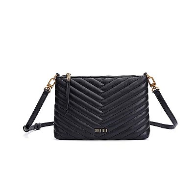 BOLSA CLUTCH SANTA LOLLA SOFT PRETA ALÇA TRANSVERSAL