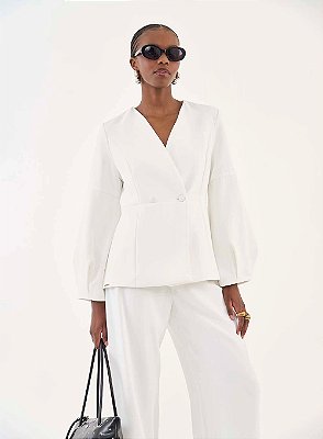 BLAZER COLCCI EM ALFAIATARIA COM MANGAS BUFANTES