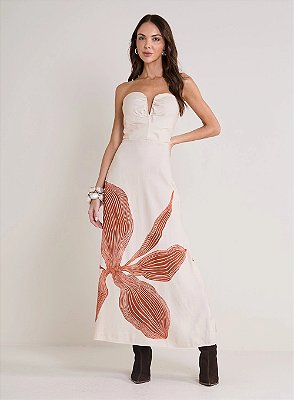 VESTIDO LONGO FORUM AMPLO ESTRUTURADO LOTUS