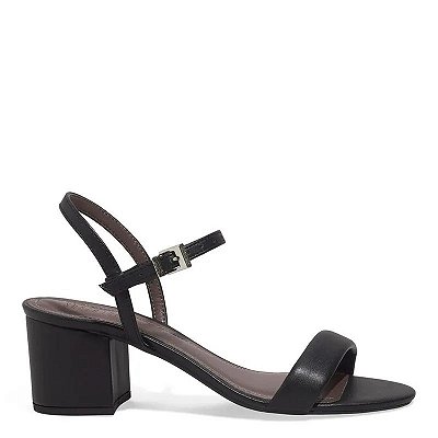 SANDÁLIA NAPA SOFT SANTA LOLLA SALTO GROSSO PRETA