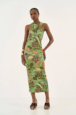 VESTIDO MIDI ESTAMPADO SLIM COLCCI