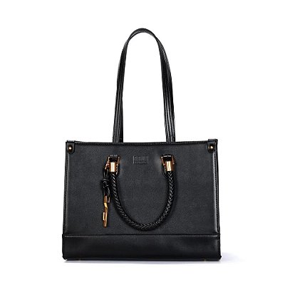 BOLSA GRANDE SANTA LOLLA ESTRUTURADA SOFT PRETO ALÇA DUPLA