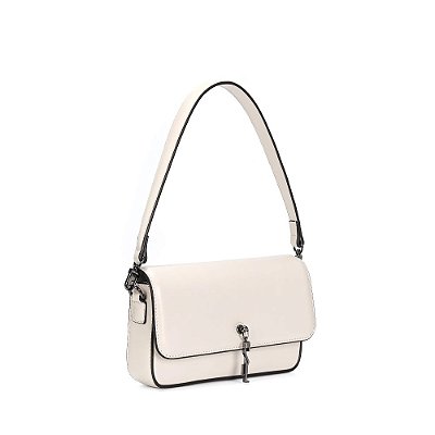 BOLSA BAGUETE SANTA LOLLA PEQUENA SOFT LISO NEW MARFIM