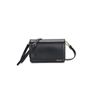 BOLSA PEQUENA SANTA LOLLA SOFT LISO PRETO TRANSVERSAL
