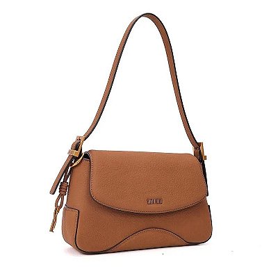 BOLSA BAGUETE MÉDIA SANTA LOLLA FLOATER MARROM RECORTES